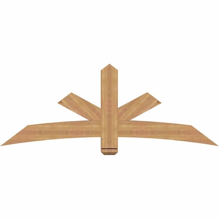 Ekena Millwork Alberta Smooth Timber Gable Bracket, Western Red Cedar, 72"W x 27"H x 5 1/2"D x 5 1/2"F, 9/12 Pitch GBW072X27X0606ALB00SWR